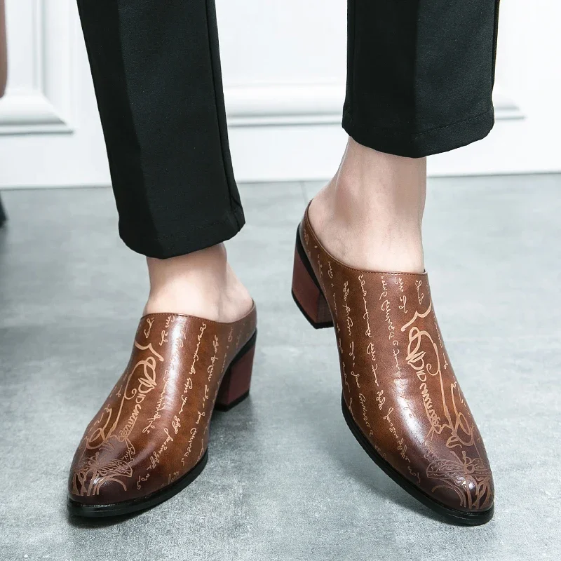 Men Formal Wear Shoes - 4CM Heels Men Loafers Casual Dress