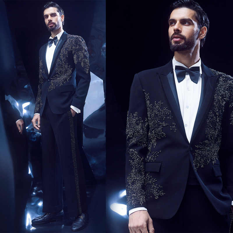 Men'S Formal Wear No Suit - Fashion Wedding Men Suit Beads Prom