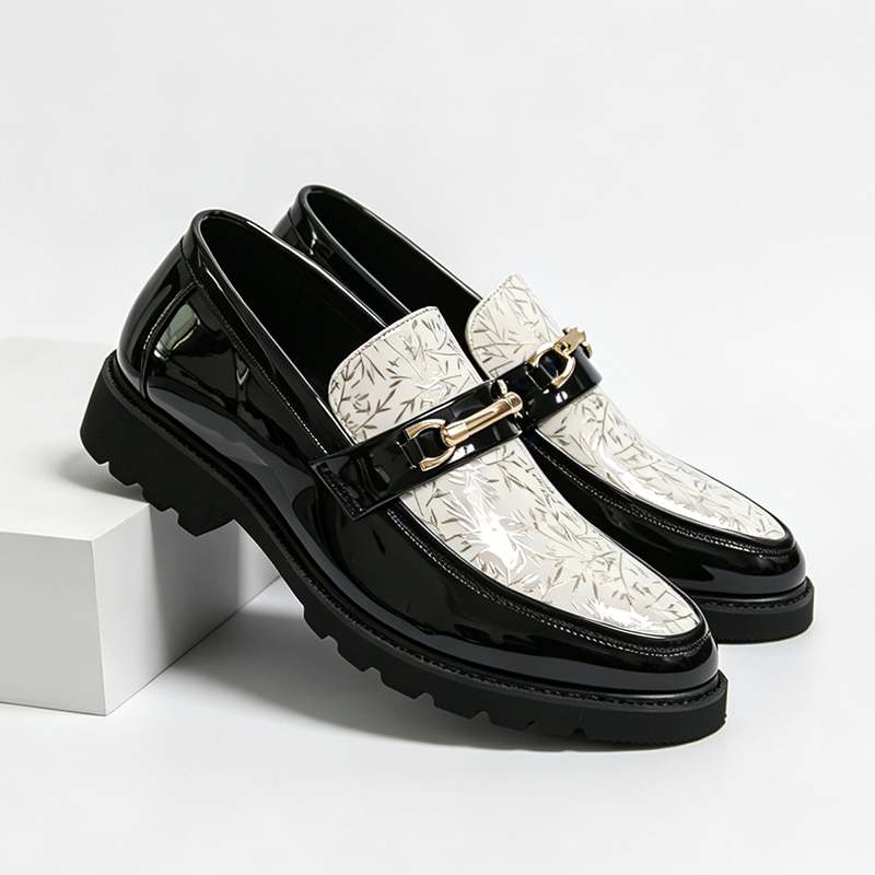 Men Two Tone Bamboo Print Pate - Men Formal Wear Shoes review and price
