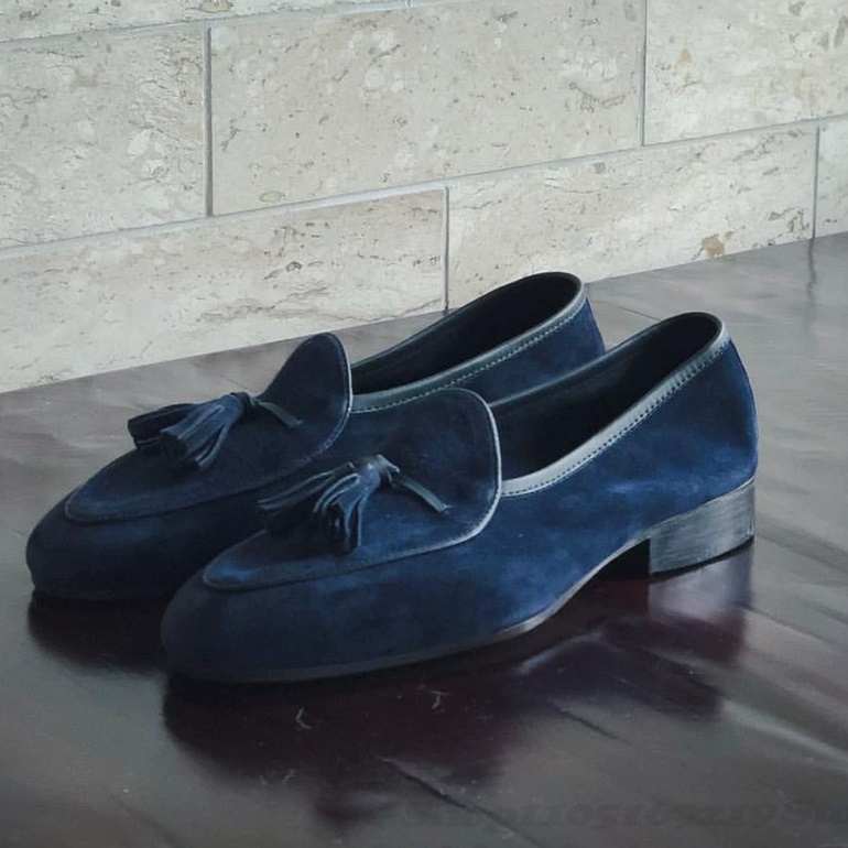 Tassel Decor Men Loafers Navy  - Men Formal Wear Shoes review and price