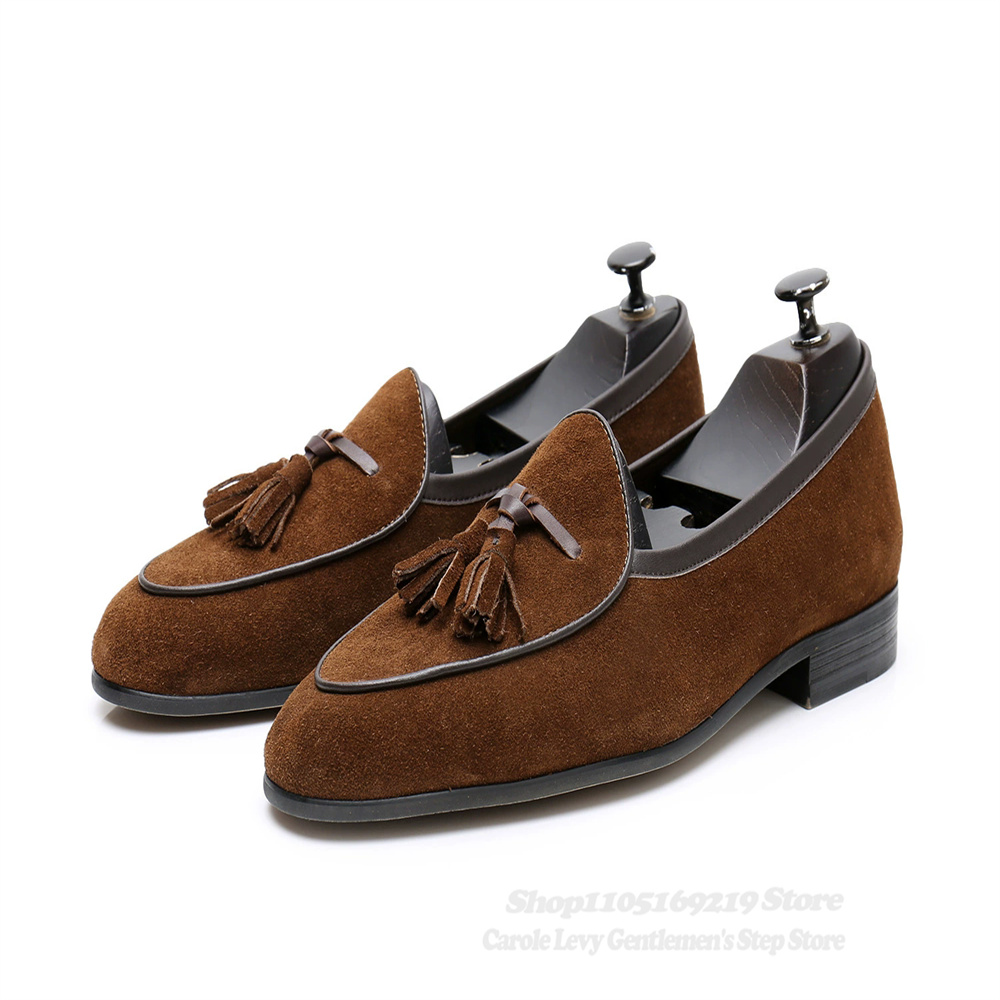 Tassel Decor Men Loafers Navy  - Men Formal Wear Shoes review and price