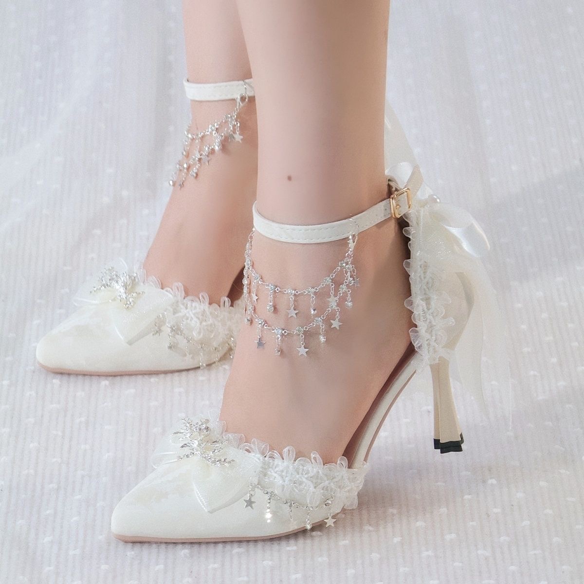Lolita Female Shoes Heels Whit - Men Formal Wear Shoes review and price