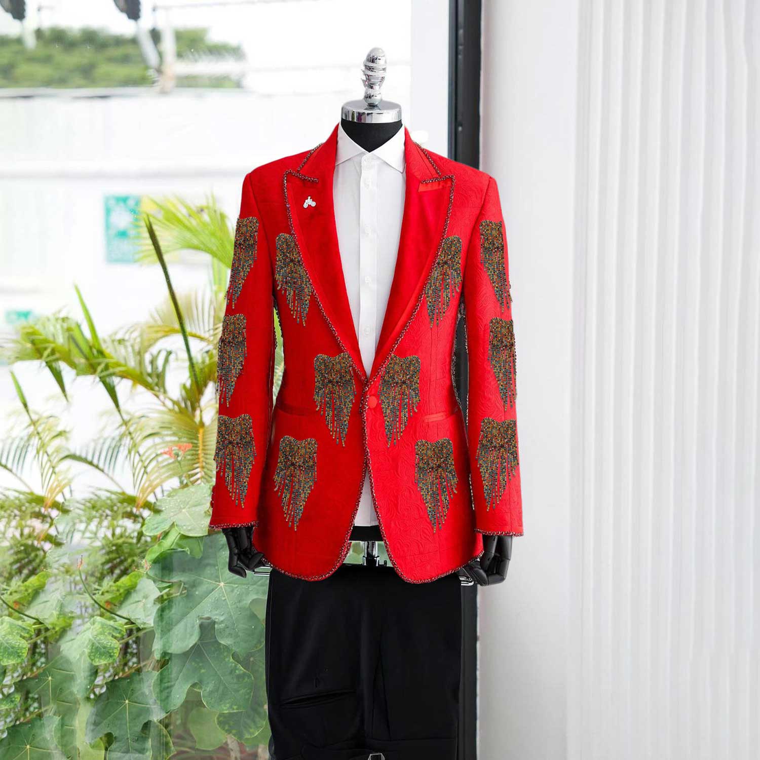 Fashion Wedding Men Suit Cryst - Men'S Formal Wear No Suit review and price