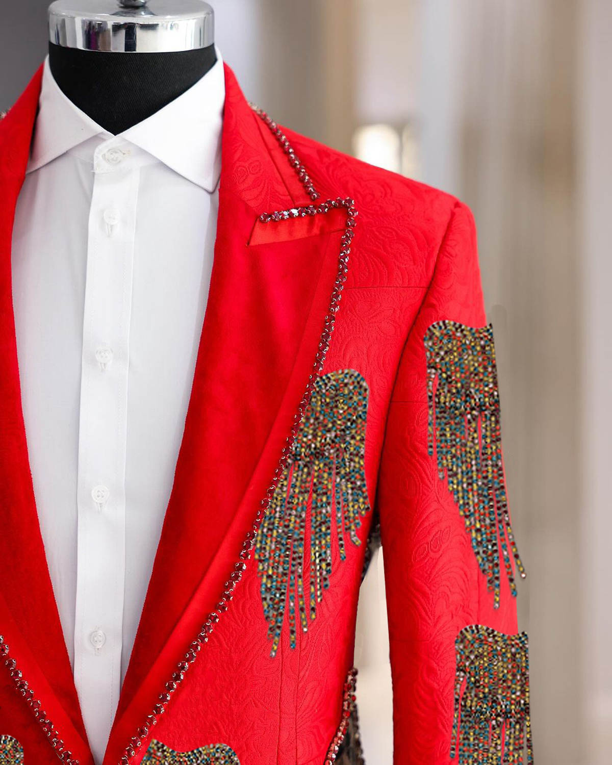 Fashion Wedding Men Suit Cryst - Men'S Formal Wear No Suit review and price