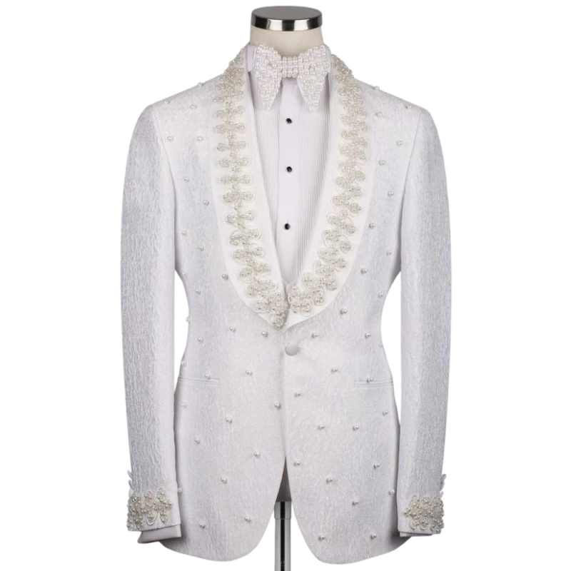 White Wedding Men Suits Fashio - Men'S Formal Wear No Suit review and price