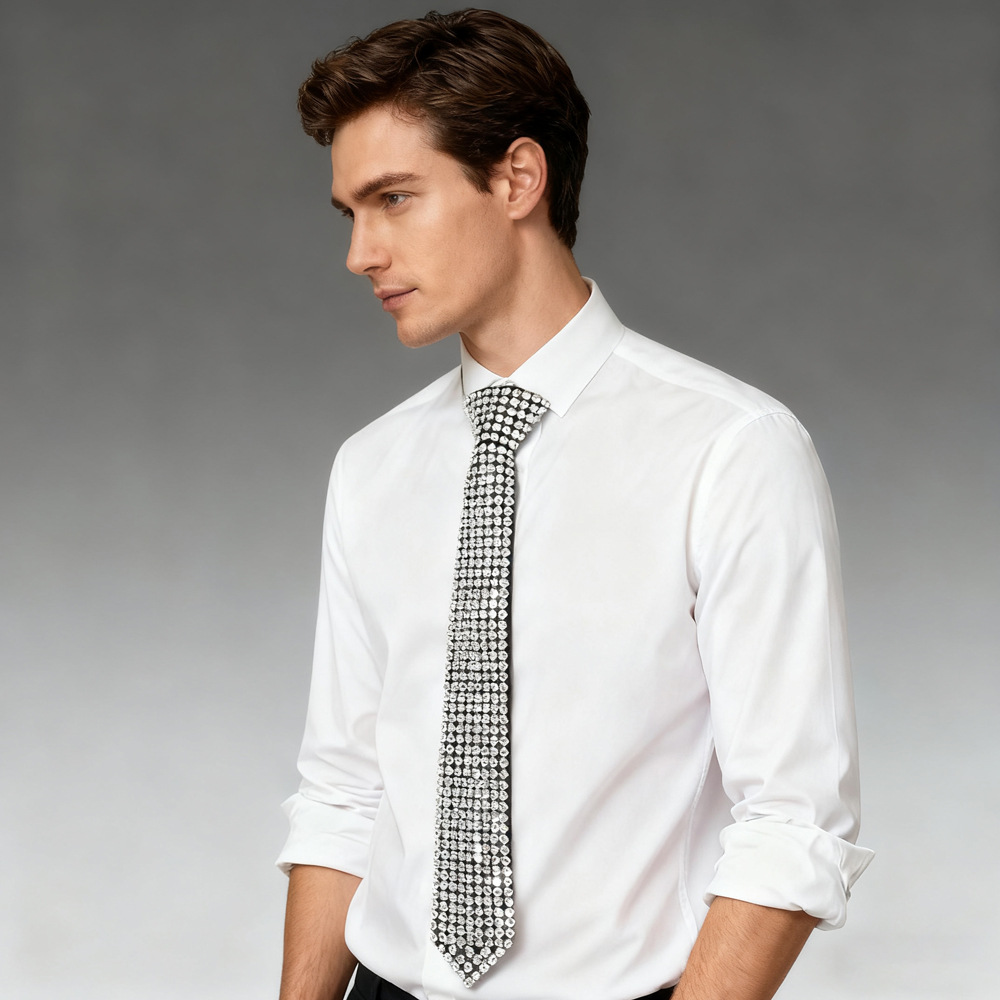 Retro Rhinestone Crystal Tie U - Men'S Formal Wear Jewelry review and price